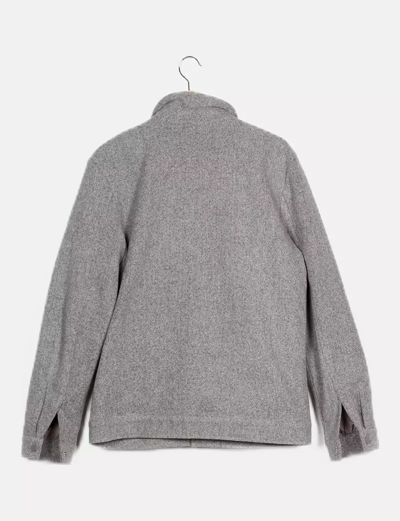 Boohoo Sobrecamisa de paño gris
