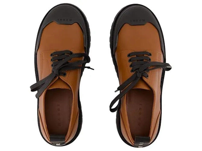 Dada Derbies - Marni - Cuero - Marrón Castaño 