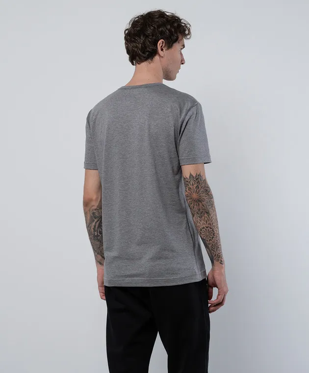 Dolce&Gabbana Gray t-shirt with metallic logo