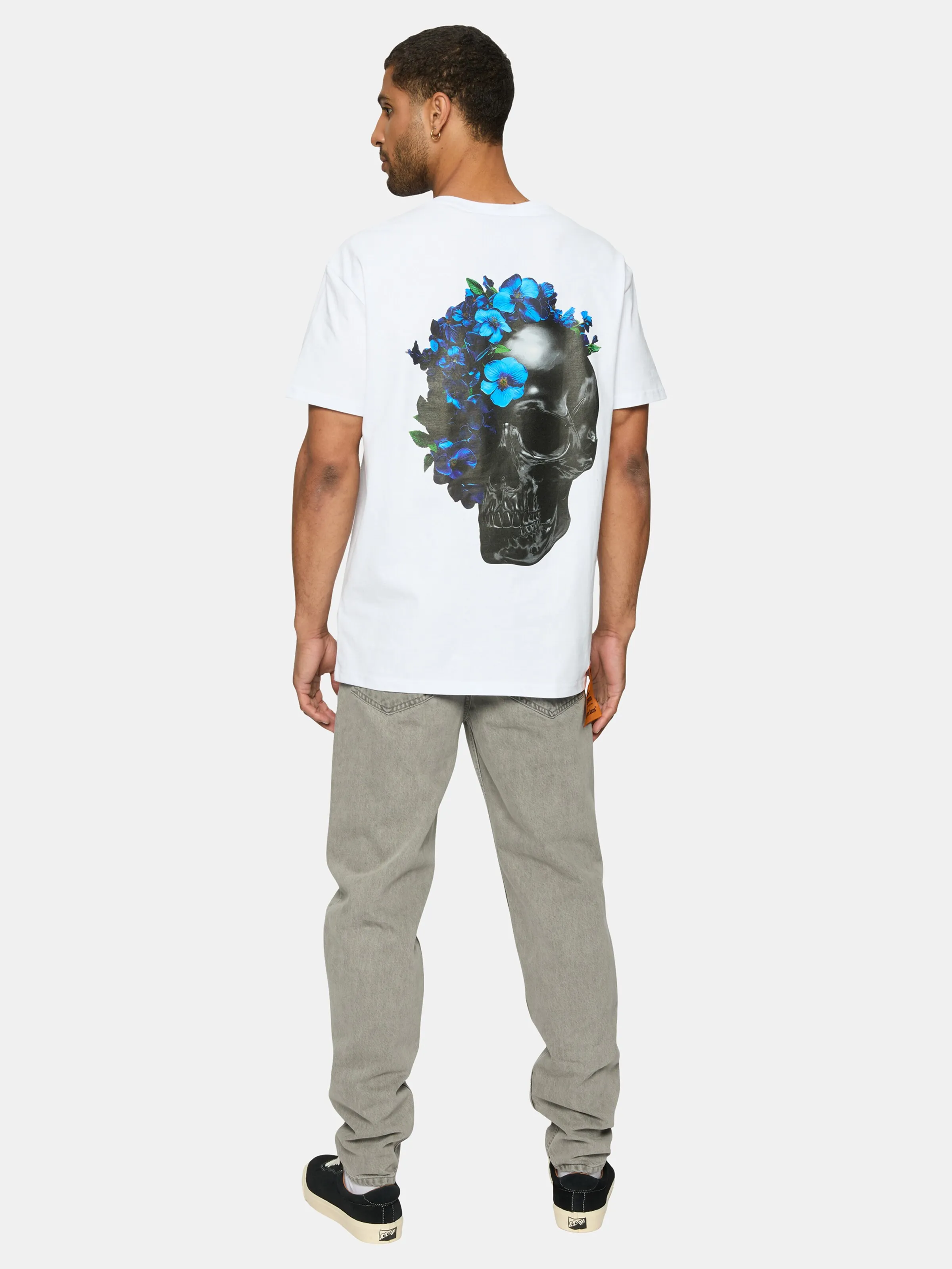 Forgotten Faces Flowered Skull Oversize T-Shirts
