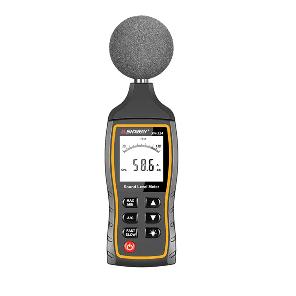 Sonómetro digital con memoria para registro de datos y conexión a PC, SW-524