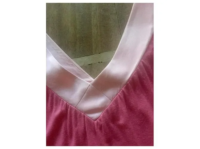 Top rosa bimaterial de modal y seda Maje.1 (34-36) 