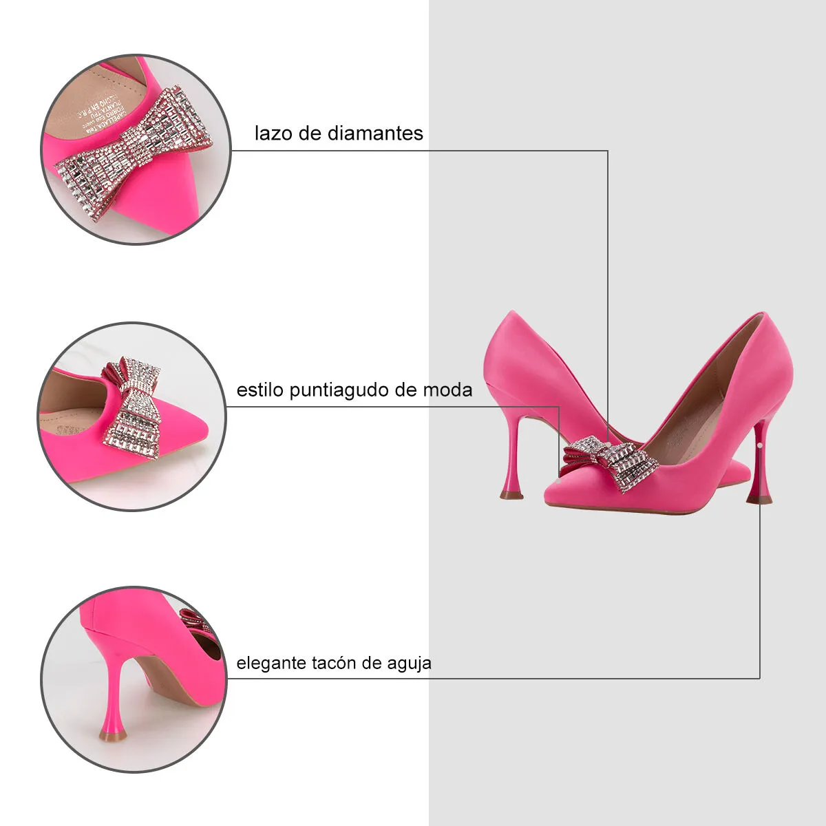 Zapato Taco Alto Durazno Fiesta Qiu313 Weide